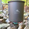 Toaks 750 ml op brander 750 ml pannetje op brander