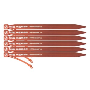 Big Agnes Dirt Dagger - Extra grote tentharing 25 cm - set van 6 stuks