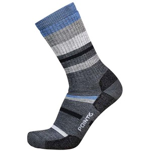 Point6 37.5 Mixed Stripe Medium Crew Gray - Maat M: 38-41 Point6 37.5 Mixed Stripe Medium Crew Gray - Maat M: 38-41