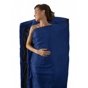 Sea to Summit Silk Stretch Liner lakenzak zijde lycra blauw - lang recht model