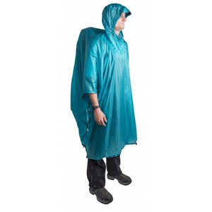 Sea To Summit Ultra-Sil Nano Tarp Poncho 15D Blauw Schaduwdoek - Tarp en Poncho - Blauw - 230g