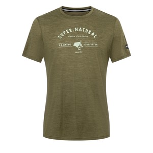 Super.Natural Man Camping Tee Olive Night - Small Super.Natural Man Camping Tee Olive Night - Small