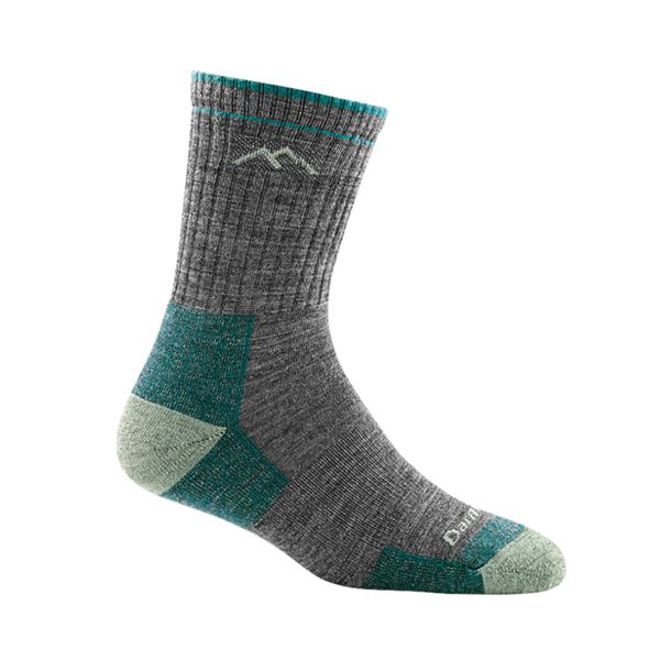 Darn Tough 1903 Slate Lage merinowol sok van Darntough kleur grijs groen
