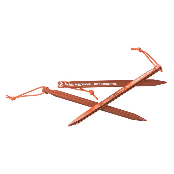 Big Agnes Dirt Dagger - Lichtgewicht tentharing 19 cm - set van 6 stuks Big Agnes Dirt Dagger - Lichtgewicht tentharing 19 cm - set van 6 stuks