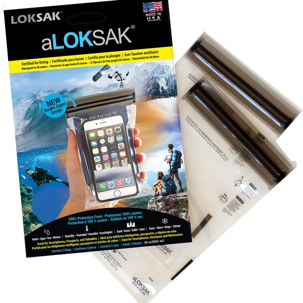 LOKSAK waterdichte hoesjes - Grote telefoon 12,1 x 20,3 cm LOKSAK waterdichte hoesjes - Grote telefoon 12,1 x 20,3 cm