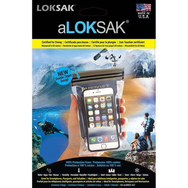 LOKSAK waterdichte hoesjes - Grote telefoon 12,1 x 20,3 cm LOKSAK waterdichte hoesjes - Grote telefoon 12,1 x 20,3 cm