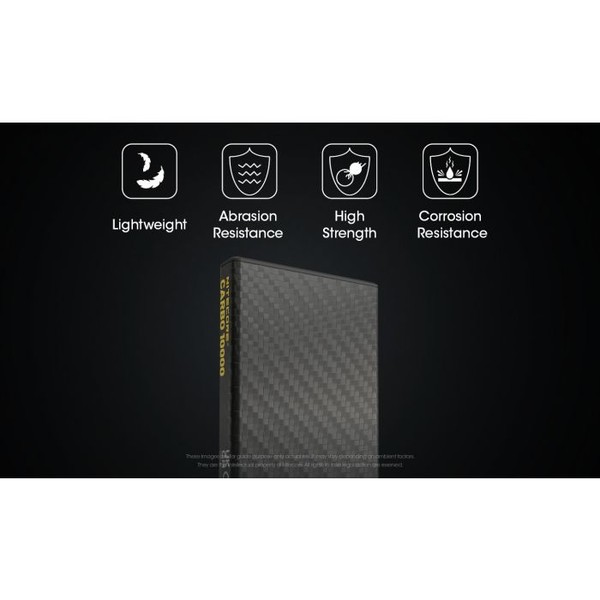 Nitecore CARBO 10000 Powerbank - Ultralicht en spatwaterdicht - met Power Delivery (PD) aansluiting Nitecore CARBO 10000 Powerbank - Ultralicht en spatwaterdicht - met Power Delivery (PD) aansluiting