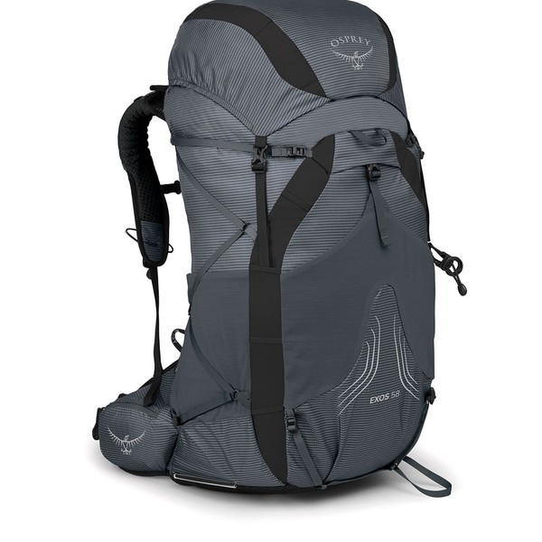 Osprey Exos 58 Tungsten Grey Small / Medium - lichtgewicht rugzak (huur) Osprey Exos 58 Tungsten Grey Small / Medium - lichtgewicht rugzak (huur)