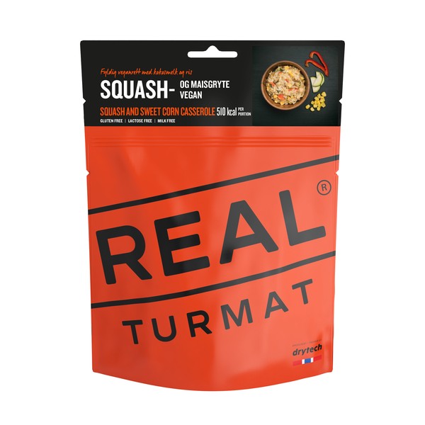 Real Turmat - Courgette en zoete mais stoofpot - outdoormaaltijd Real Turmat - Courgette en zoete mais stoofpot - outdoormaaltijd