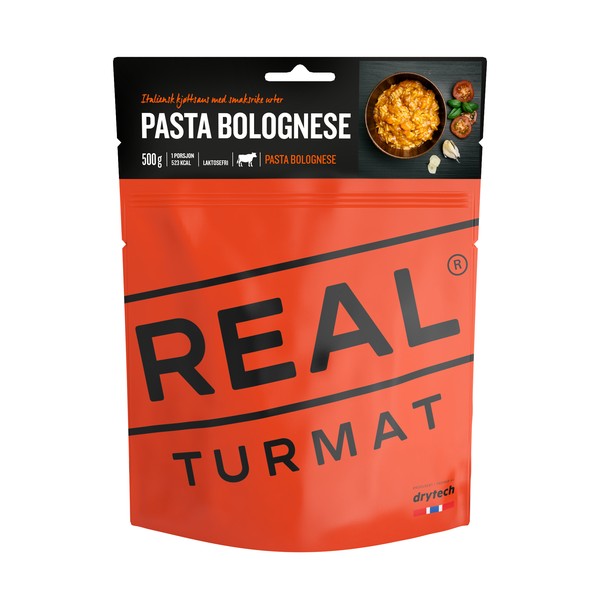 Real Turmat - Pasta Bolognese - Outdoormaaltijd Real Turmat - Pasta Bolognese - Outdoormaaltijd