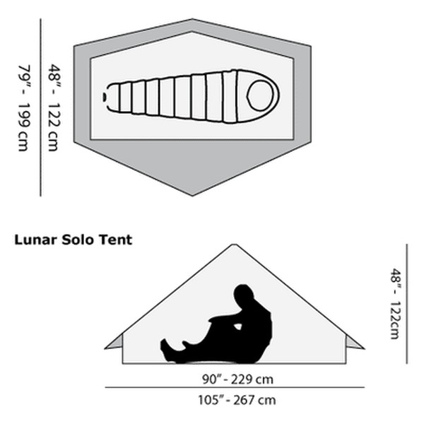 Six Moon Designs - Lunar Solo - Enkeldaks tent - seam sealed versie