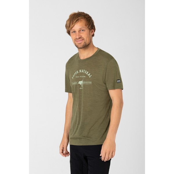 Super.Natural Man Camping Tee Olive Night - Extra Large Super.Natural Man Camping Tee Olive Night - Extra Large