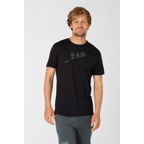 Super.Natural Merino Man Hiking Tee Jet Black - Medium Super.Natural Merino Man Hiking Tee Jet Black - Medium