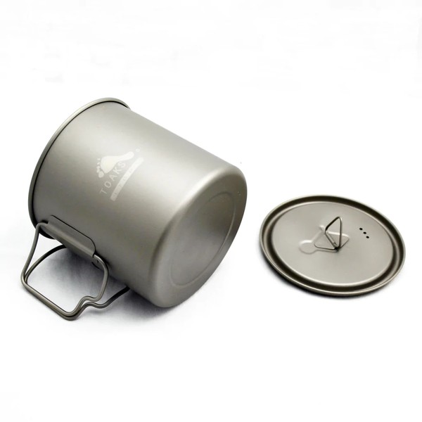 TOAKS Light Titanium 650ml Pan / mok - Ultralight versie TOAKS Light Titanium 650ml Pan / mok - Ultralight versie