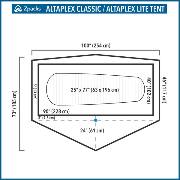 Zpacks Altaplex Classic - Ultralight eenpersoons tent 467 gram (huur) Zpacks Altaplex Classic - Ultralight eenpersoons tent 467 gram (huur)