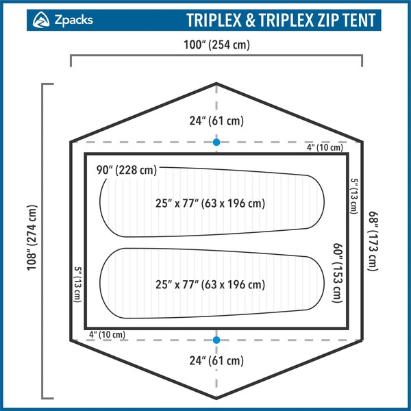 ZPacks Triplex Ultralichte tent (huur) ZPacks Triplex Ultralichte tent (huur)